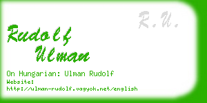 rudolf ulman business card